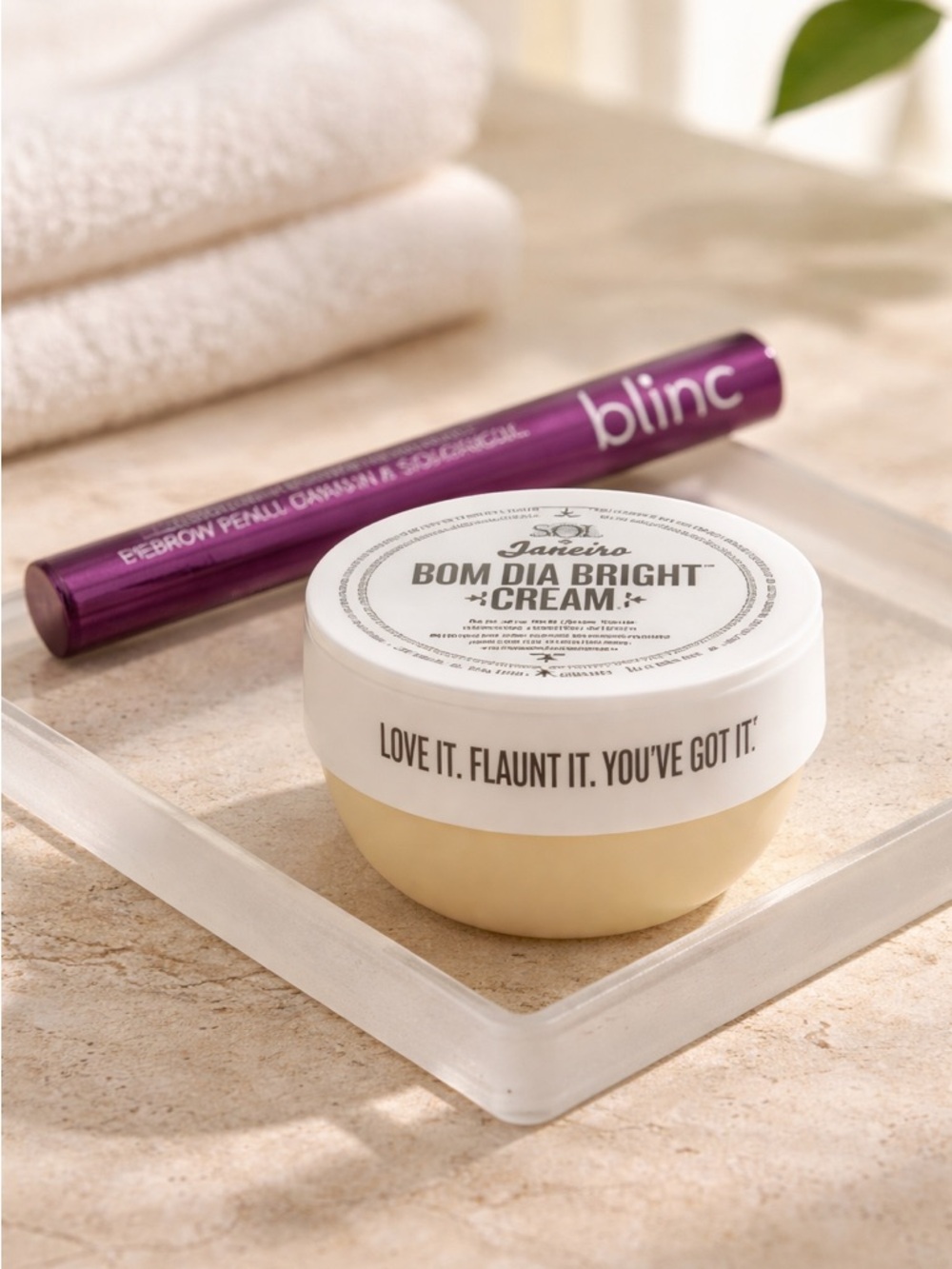 NIB - BLINC Eyebrow Pencil - Shade Light Brunette & SOL Janeiro Bom Bright Cream
